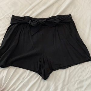 Black Flowy Shorts